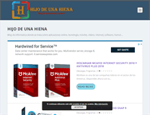 Tablet Screenshot of hijodeunahiena.com